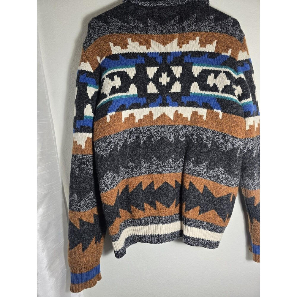 American Eagle Women’s Wool Blend Aztec Southwest Zip Knit Sweater Jacket S/P... - Picture 3 of 14